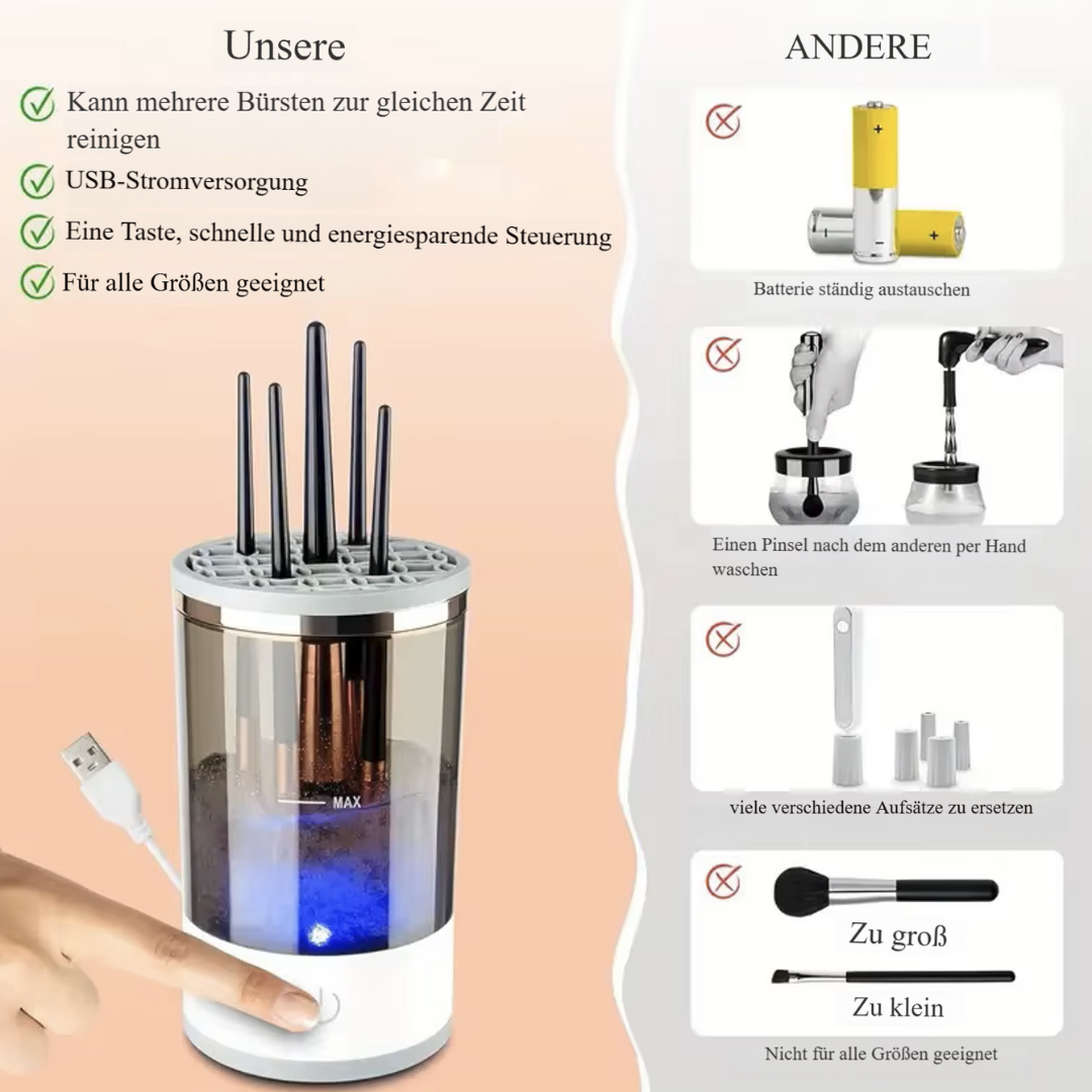 Glow Clean – Der elektrische Make-up-Pinselreiniger für strahlende Haut & saubere Tools