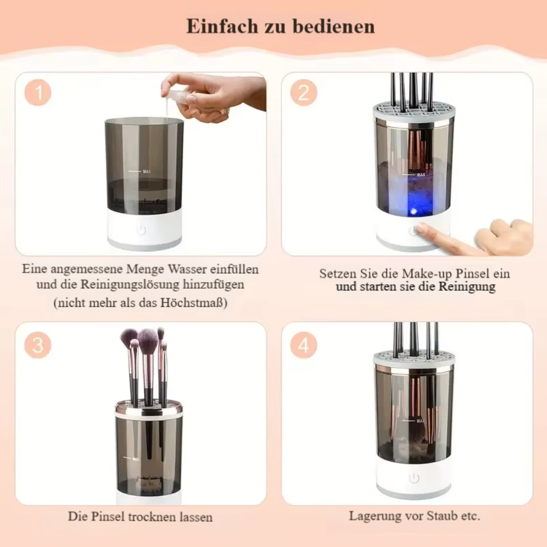 Glow Clean – Der elektrische Make-up-Pinselreiniger für strahlende Haut & saubere Tools