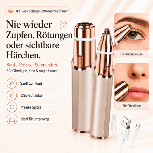 EasyTrim - Sanfte Gesichtshaarentfernung ohne Schmerzen, Rötungen oder Hautstress