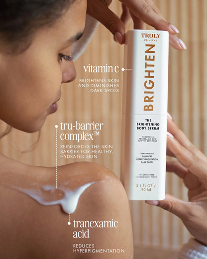 The Brightening Body Serum – Targeted Dark Spot Treatment with Vitamin C & Tranexamic Acid – Corrects Hyperpigmentation, Dark Spots & Uneven Tone – Boosts Radiance for a Brighter, Youthful-Looking Complexion – Clinical Strength Formula